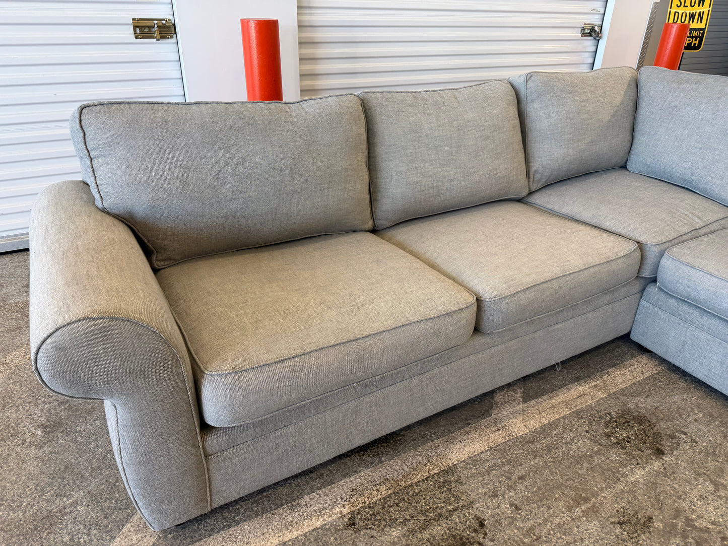 Pottery Barn Pearce Roll Arm 2-Piece Sectional