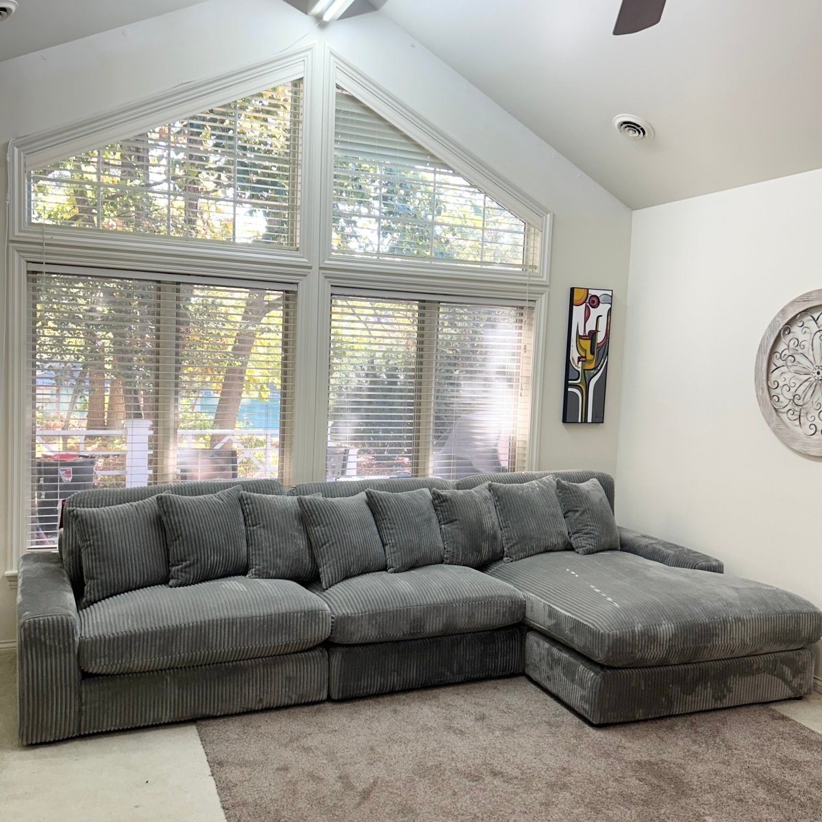 Coaster Blaine 3 - Piece Reversible Chaise Sectional - Modern Living For Less Furniture