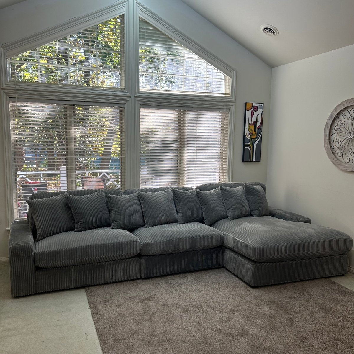 Coaster Blaine 3 - Piece Reversible Chaise Sectional - Modern Living For Less Furniture