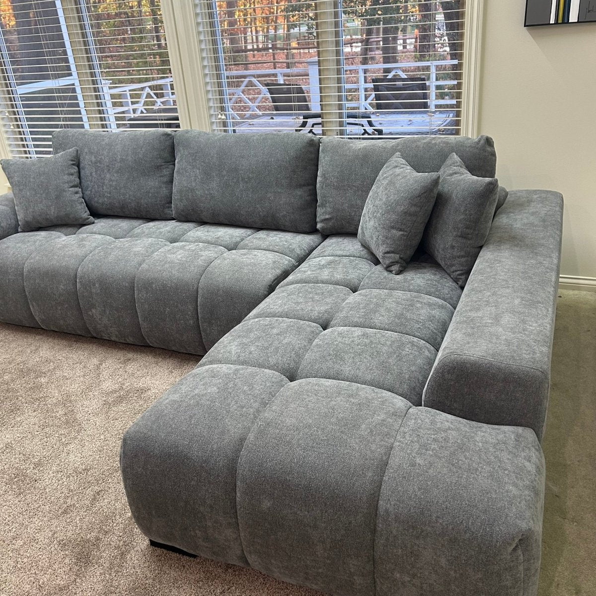 Coaster Octavia 2 - Piece Charcoal Sectional - Modern Living For Less Furniture