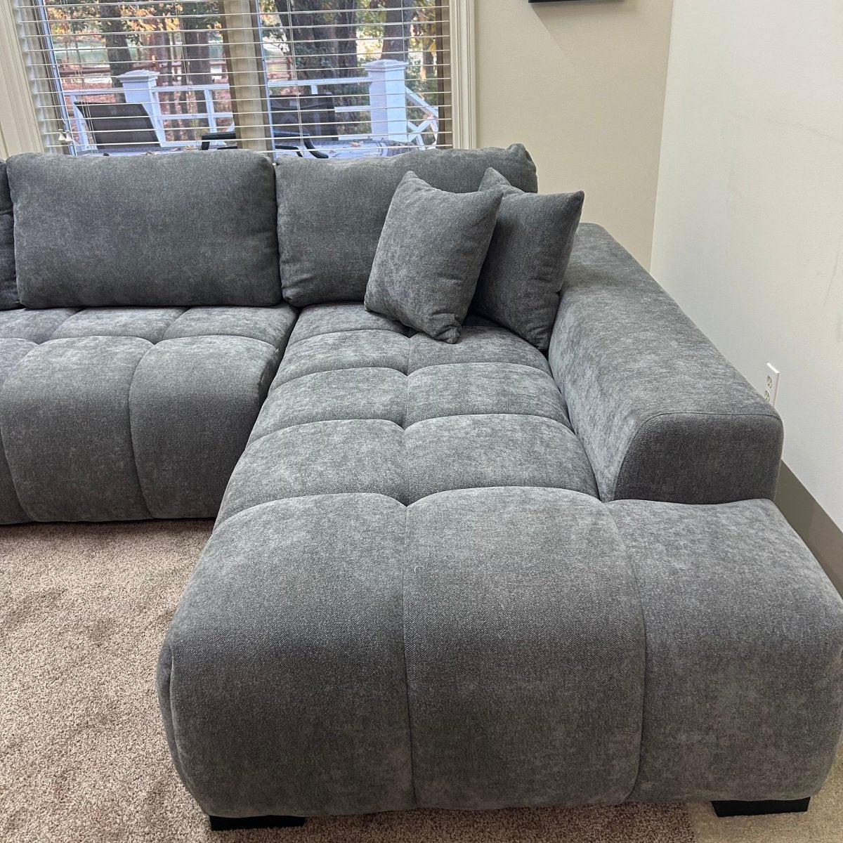 Coaster Octavia 2 - Piece Charcoal Sectional - Modern Living For Less Furniture