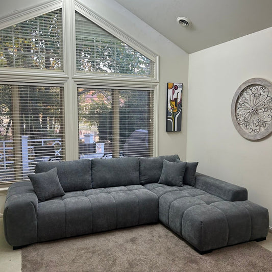 Coaster Octavia 2 - Piece Charcoal Sectional - Modern Living For Less Furniture