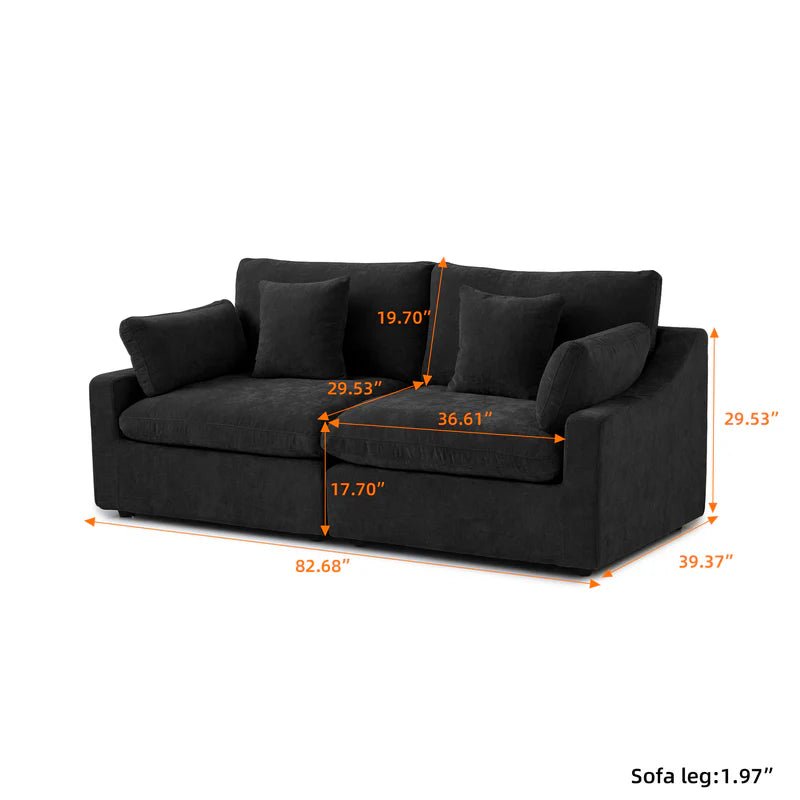 Nova Slope Cloud Collection - Black - Modern Living For Less Furniture