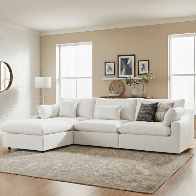 Nova Slope Cloud Collection - White - Modern Living For Less Furniture