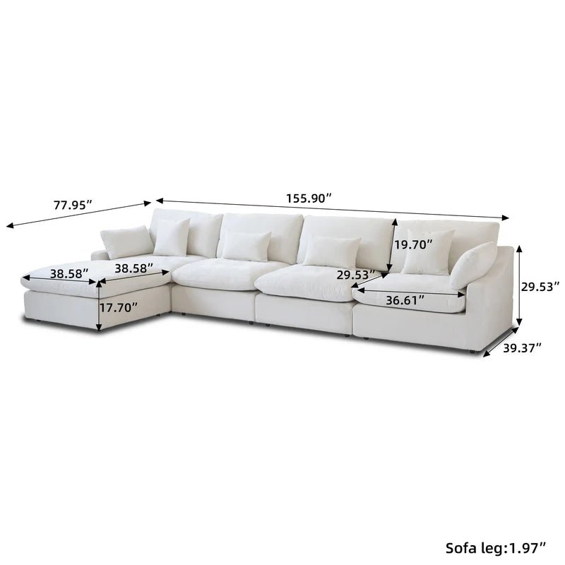 Nova Slope Cloud Collection - White - Modern Living For Less Furniture