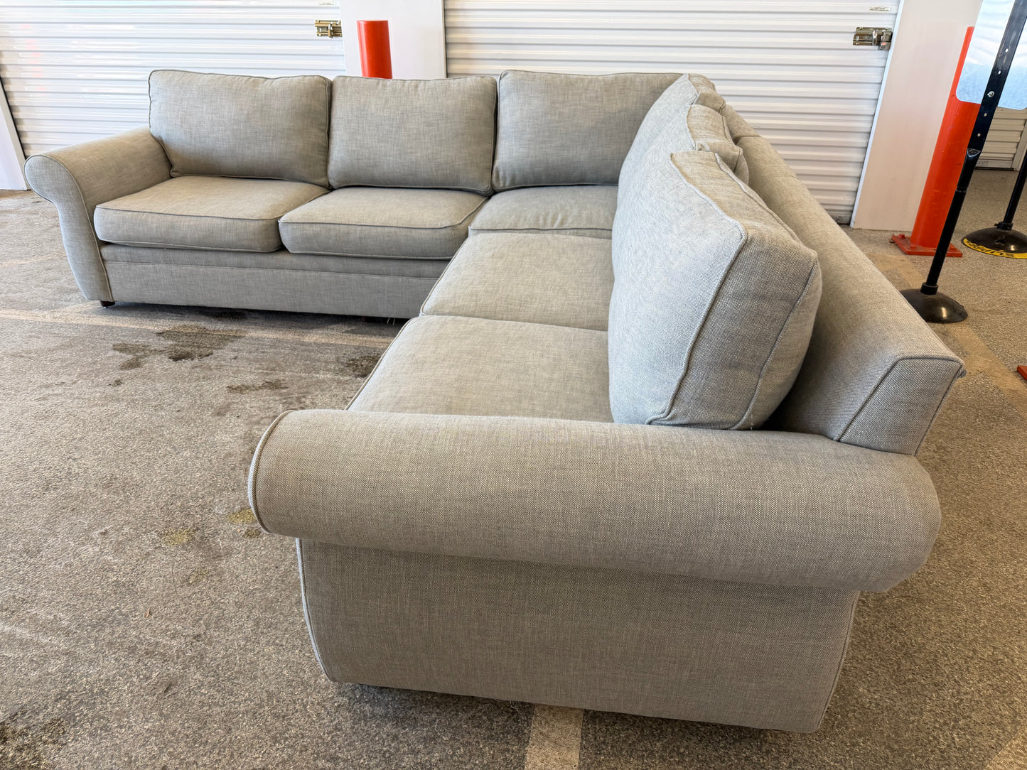Pottery Barn Pearce Roll Arm 2-Piece Sectional