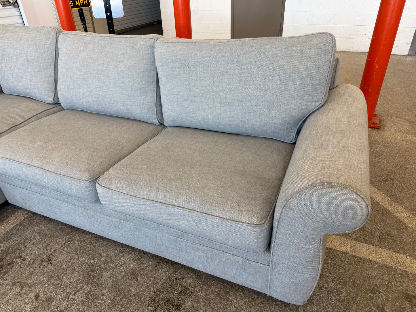 Pottery Barn Pearce Roll Arm 2-Piece Sectional