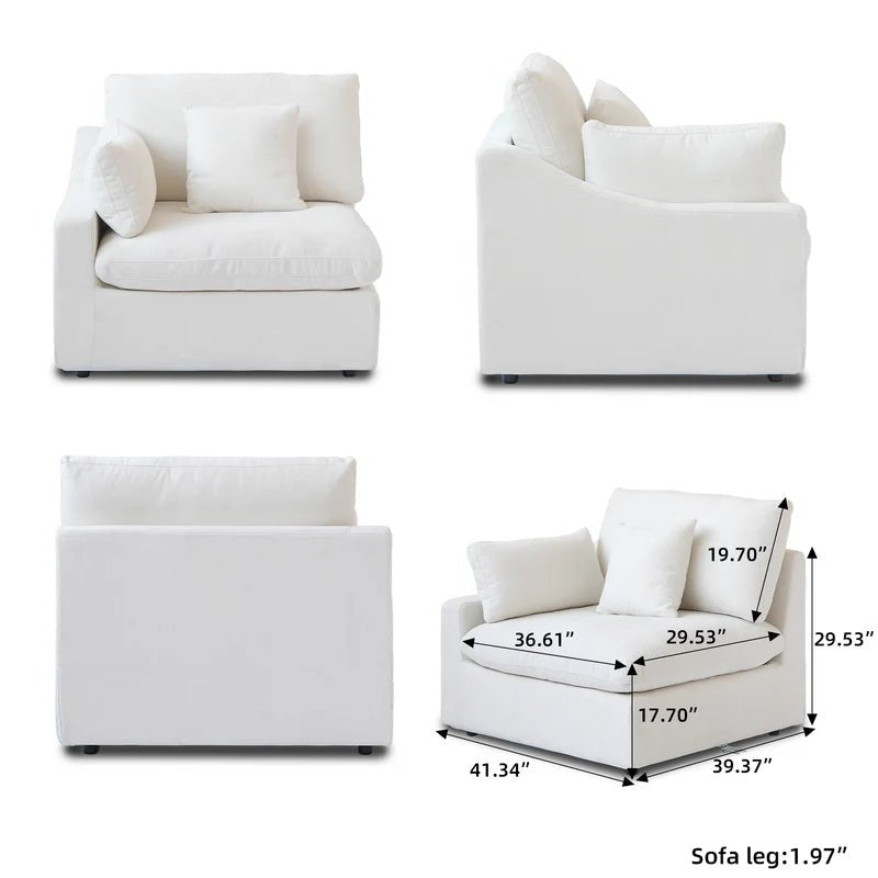 Nova Slope Cloud Collection - White - Modern Living For Less Furniture
